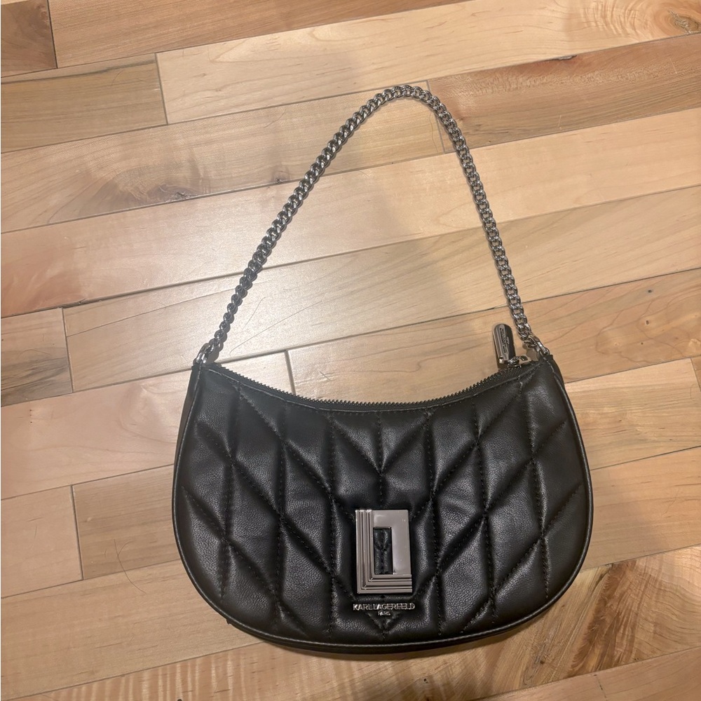 KARL LAGERFELD PARIS
Lafayette Small Black Leather Demi